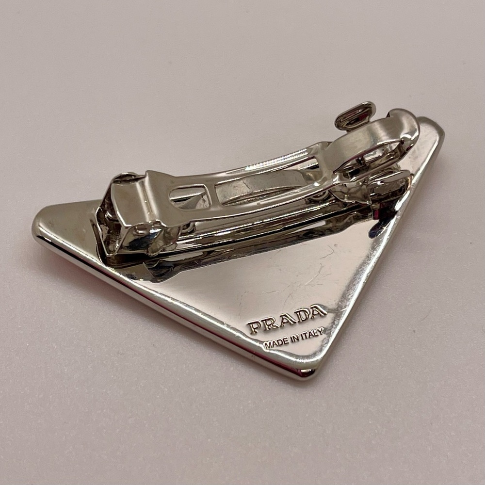 AUTHENTIC PRADA METAL HAIR CLIP - PINK - Picture 5 of 11